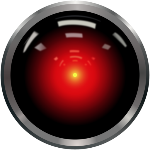 An image of the HAL 9000 eye from the movie 2001 Space Odyssey